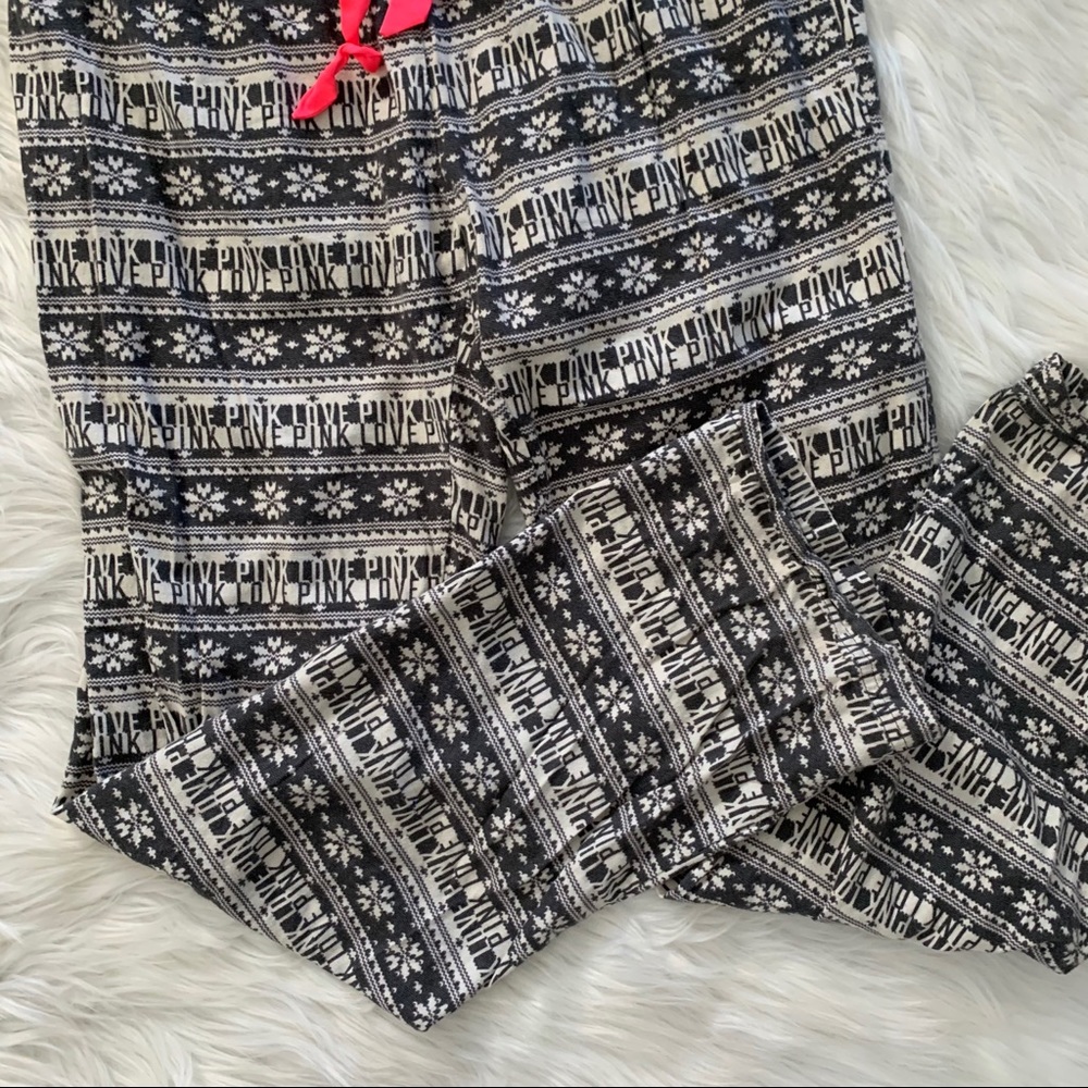 Victoria secret love pink fair isle pajama pants - Picture 2 of 8